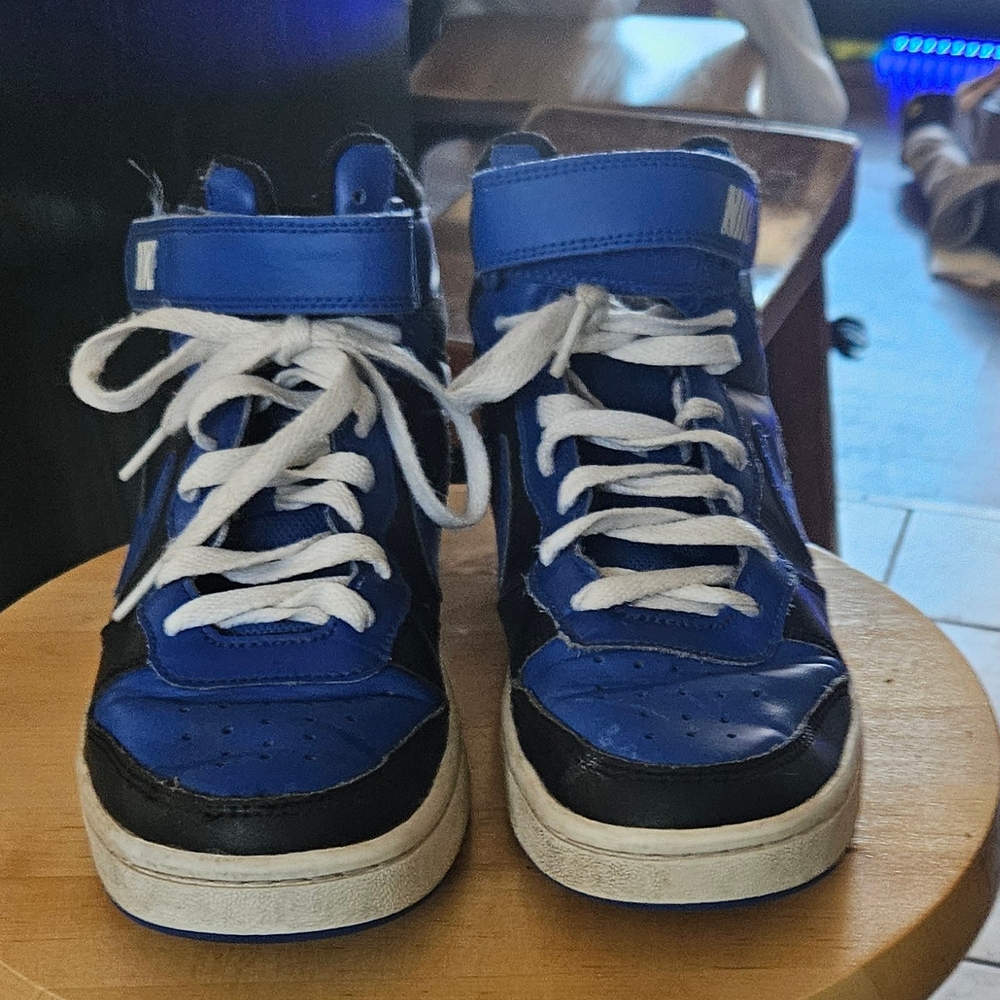 Nike Kids Blue and Black High-Top Sneakers